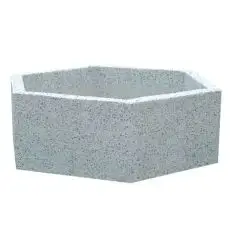 Jardinière en béton hexagonale