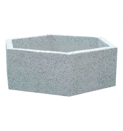 Jardinière en béton hexagonale