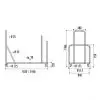 Chariot pour table pliante en PEHD et table bois exotique