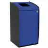 Poubelle de tri sélectif bleue 80 litres à serrure et ouverture frontale