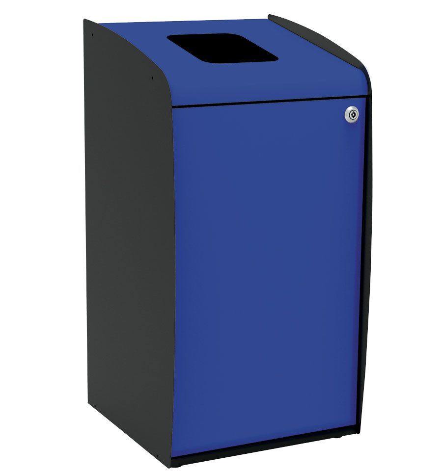Poubelle De Tri Sélectif 80 Litres – 2 Compartiments Avec Couvercle – Pour Papier, Plastique, Bouteilles – Poignées Softgrip