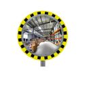 Photo : Miroir industrie jaune et noir - Vision 90° à 180° Ø 400 mm - Distance : 6 m - Plexiglas - Garantie 3 ans