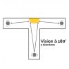 Miroir industrie jaune et noir - Vision 90° à 180°