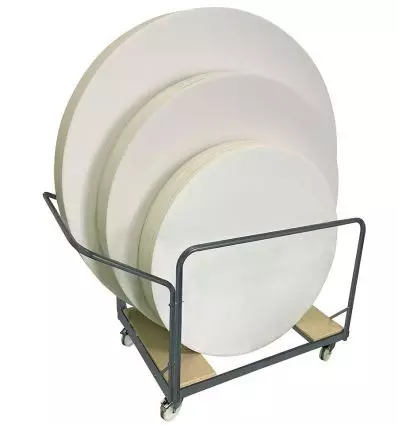 Chariot pour table ronde pliante