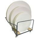 Photo : Chariot pour table ronde pliante