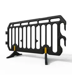 Barrière de police en plastique noir