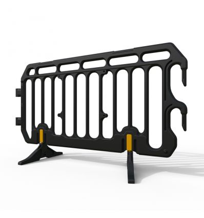 Barrière de police en plastique noir