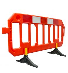 Barrière de police en PEHD orange