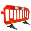 Photo : Barrière Vauban de Chantier en PEHD Réfléchissante Modèle 1 orange