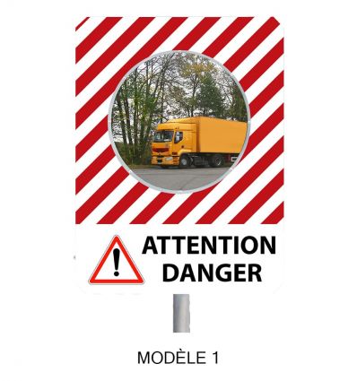 Miroir de circulation voie privée attention danger