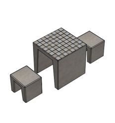 Table jeu d'échec + Tabouret