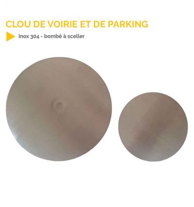 Clou de voirie inox lisse