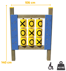 Panneau ludique morpion dimension