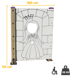 Dimension du panneau ludique princesse