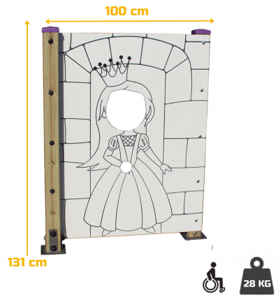Dimension du panneau ludique princesse