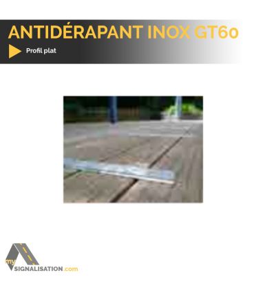 Antidérapants profil plat Inox GT60
