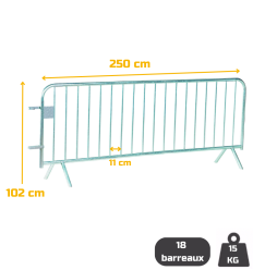 Barrière Vauban dimensions