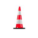 Photo : Cône de signalisation 75 cm lesté Orange - Bande Non rétroréfléchissante - 3,2 kg - Non