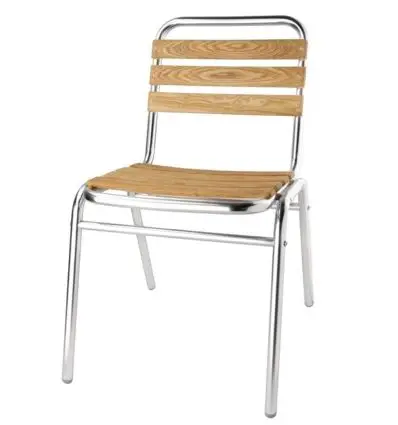 Chaise bolero en aluminium et frêne