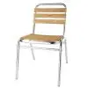 Chaise bolero en aluminium et frêne