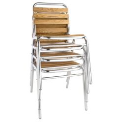 Chaises bistrot alu empilé