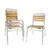 Chaise bistrot alu empilé par 8