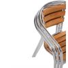 Chaise en chêne et aluminium empilé