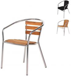 Chaise bistrot aluminium extérieur empilable