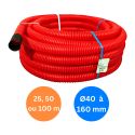 Photo : Gaine TPC rouge 50 mm - 25 m
