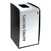 Poubelle de tri sélectif 80 litres blanche avec sticker autres déchets