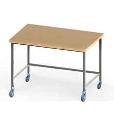 Table de boulangerie en bois et inox