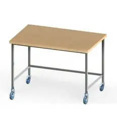 Table de boulangerie en bois et inox