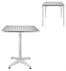 Table bistrot carrée aluminium extérieur