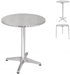 Table bistrot aluminium ronde extérieur