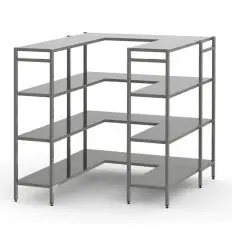 Rayonnage alimentaire inox modulable en angle ou linéaire