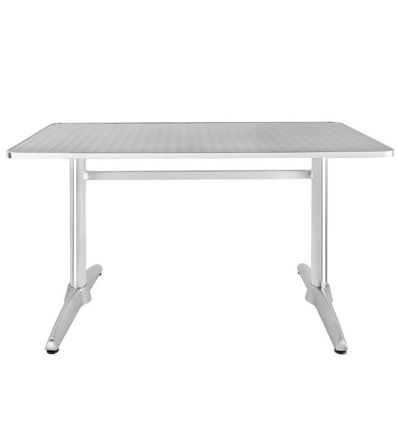 table bistrot rectangulaire aluminium