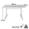 table bistrot aluminium rectangulaire schéma
