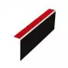Nez de marche antidérapant rouge et contremarche noire