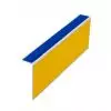Nez de marche à coller antidérapant bleu et contremarche jaune