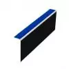 Nez de marche à coller antidérapant bleu et contremarche noir