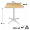 Table bolero design 1 schéma