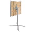 Photo : Table bistrot en aluminium et frêne carrée extérieur Design 2 rabattable
