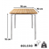 table bistrot carrée aluminium schéma du design 3