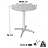 table bistrot ronde aluminium dimensions diamètre 80 cm