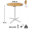 table bistrot exterieur aluminium plateau rabbatble