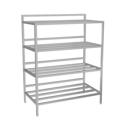 Rayonnage inox cuisine professionnelle sans roulettes