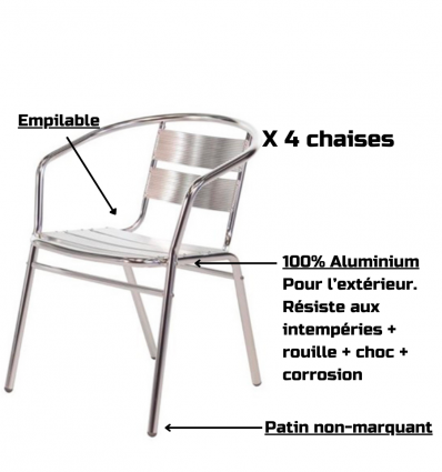 Avantage des chaises bolero en aluminium