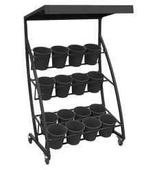 Présentoir Extérieur pour Fleuriste 16 Seaux