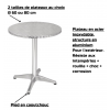 table ronde bistrot aluminium avantage