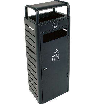 Cendrier 3,3 litres avec corbeille 24 litres
